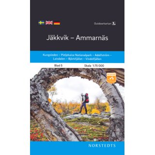 5 Kungsleden: Jäkkvik Ammarnäs 1:75.000