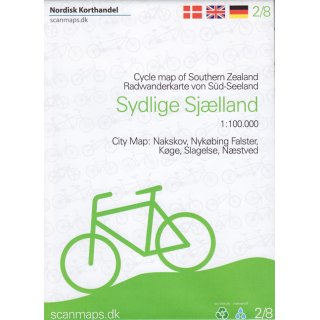 Seeland, S&uuml;d (Sydlige Sj&aelig;lland) 1:100.000