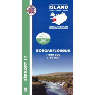 No. 11 - Borgarfjörður   1:100.000 / 1:55.000