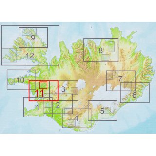 No. 11 - Borgarfjrur   1:100.000 / 1:55.000