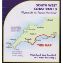 South West Coast Path 3 - Plymouth to Poole Harbour 1:40.000