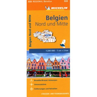 Belgien Nord und Mitte 1:200.000