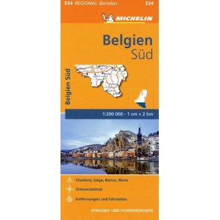 Belgien Sd und Ardennen 1:200.000
