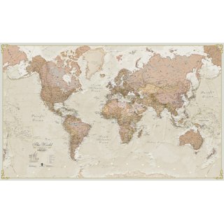 Weltkarte: The World Antique Political 1:30 Mio