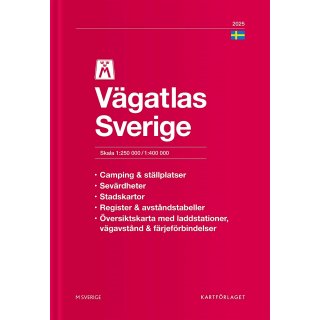 Sverige Vgatlas 2025 (Straenatlas Schweden)