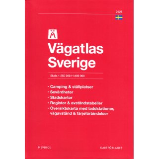 Sverige V�gatlas 2026 (Stra�enatlas Schweden)