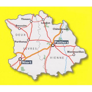 Deux-Svres, Vienne (Poitou) 1:150.000