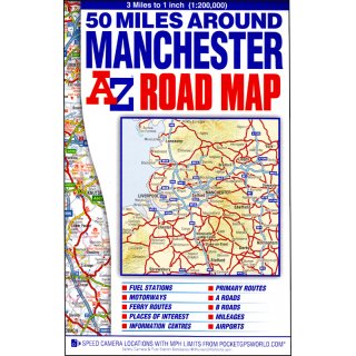 Manchester, 50 Miles Around 1:200.000