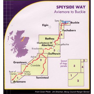 Speyside Way - Aviemore to Buckie 1:40.000