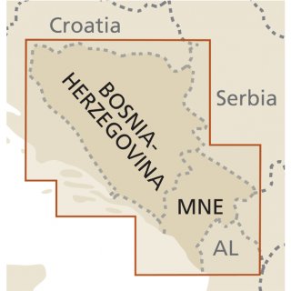 Bosnien-Herzegowina, Montenegro 1:350.000