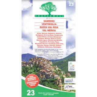 23 Sanremo/Ventimiglia/Bassa Val Roia/Val Nervia  1:25.000