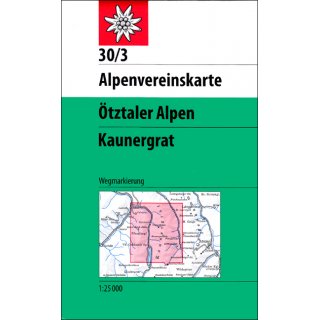 30/3 �tztaler Alpen - Kaunergrat 1:25.000