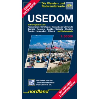 Usedom mit Ortsplänen 1: 50 000