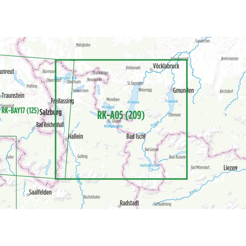 Fahrradkarte Salzkammergut, Salzburger Seenland 1:75.000