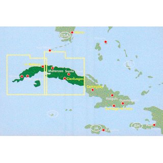Kuba West und Ost 1:400.000