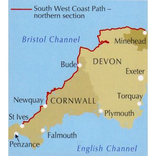 South West Coast Path Vol. 1: Minehead to St Ives 1:25.000