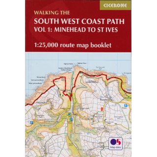 South West Coast Path Vol. 1: Minehead to St Ives 1:25.000