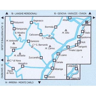 15 Finale Ligure, Alassio, Savona 1:50.000