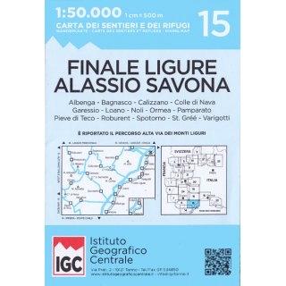 Finale Ligure, Alassio, Savona 1:50.000