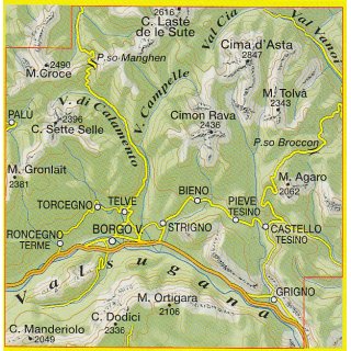 058 Valsugana - Tesino - Lagoria - Cima dAsta 1:25.000