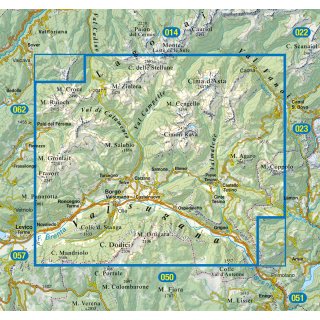 058 Valsugana - Tesino - Lagoria - Cima dAsta 1:25.000