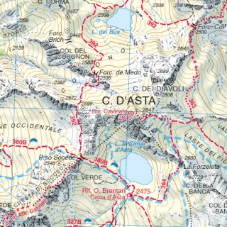 058 Valsugana - Tesino - Lagoria - Cima dAsta 1:25.000