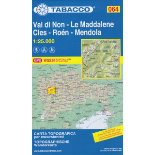 064 Val di Non - Le Maddalene - Cles - Ron - Mendola 1:25.000