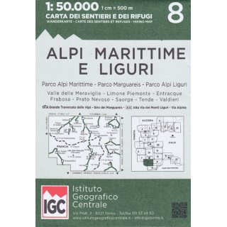 8 Alpi Marittime e Liguri 1:50.000