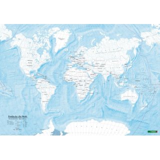 Weltkarte zum Ausmalen 1:40.000.000
