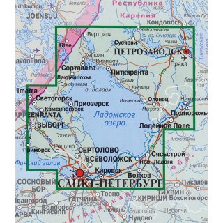 Ladogasee Umgebung 1:255.000