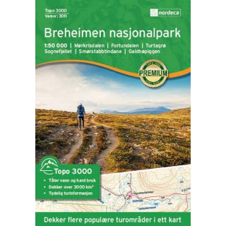 Breheimen nasjonalpark 1:50.000
