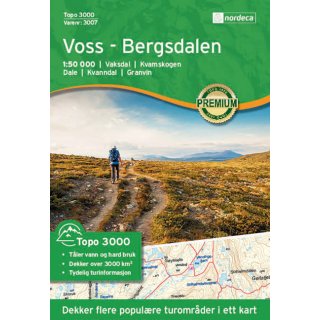 Voss - Bergsdalen 1:50.000