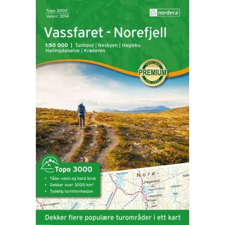 Vassfaret - Norefjell 1:50.000