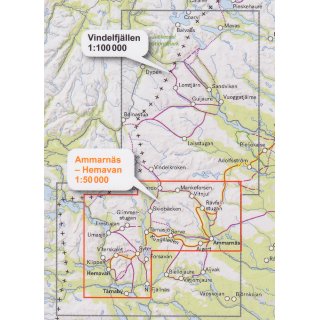 Kungsleden 5: Ammarns - Hemavan 1:50.000