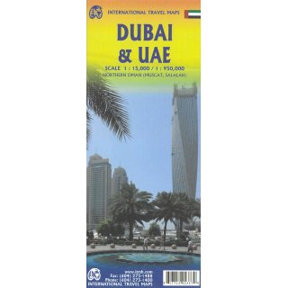Dubai, UAE & Oman 1:15.000/1:1.400.000