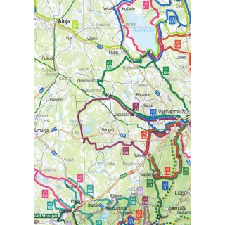 Fahrradrouten Lettland 1:500.000
