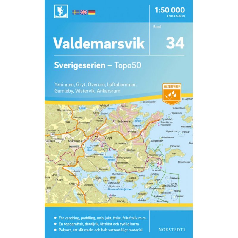 Valdemarsvik Schweden 1:50.000 Norstedts Topo50 - LandkartenSchropp.de