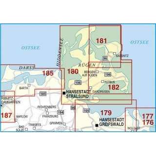 180 Insel Rgen Radwander- und Wanderkarte 1 : 50 000