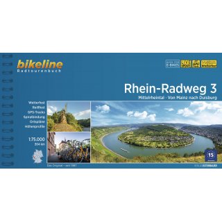 Rhein-Radweg 3 (Mittelrheintal, Von Mainz nach Duisburg) 1:75.000