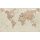 Weltkarte: "The World" Antique Political 1:30 Mio matt laminiert mit Metallleisten