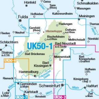 UK 50- 1  Nationalpark Bayerische Rhn 1:50.000
