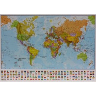 Weltkarte, politisch 1:40.000.000