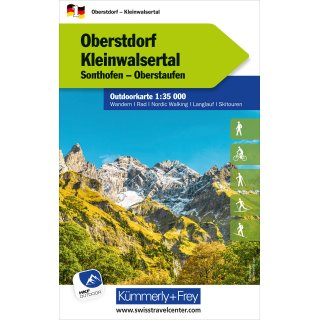 KuF Deutschland Outdoorkarte 01 Oberstdorf, Kleinwalsertal, Sonthofen, Oberstaufen