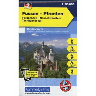 KuF Deutschland Outdoorkarte 02. Füssen - Pfronten 1 : 35.000