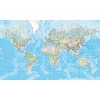 Weltkarte physisch Planokarte