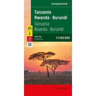 Tansania, Ruanda, Burundi 1:1.100.000
