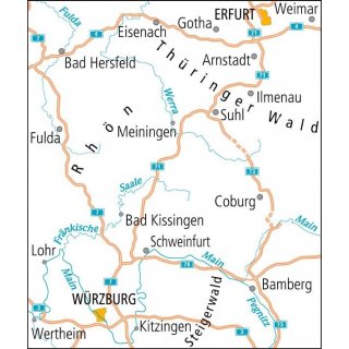 17 Thüringer Wald / Rhön 1:150.000