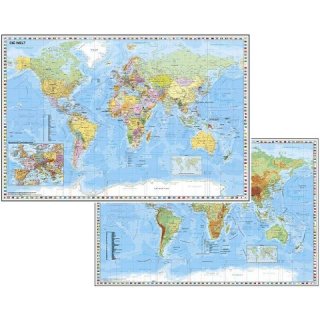 Weltkarte als Schreibtischunterlage