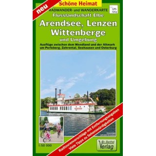 Flusslandschaft Elbe, Wittenberge, Arendsee, Lenzen und Umgebung 1 : 50 000