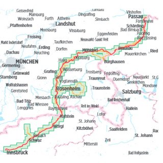 Inn-Radweg 2 - Von Innsbruck nach Passau 1:50.000